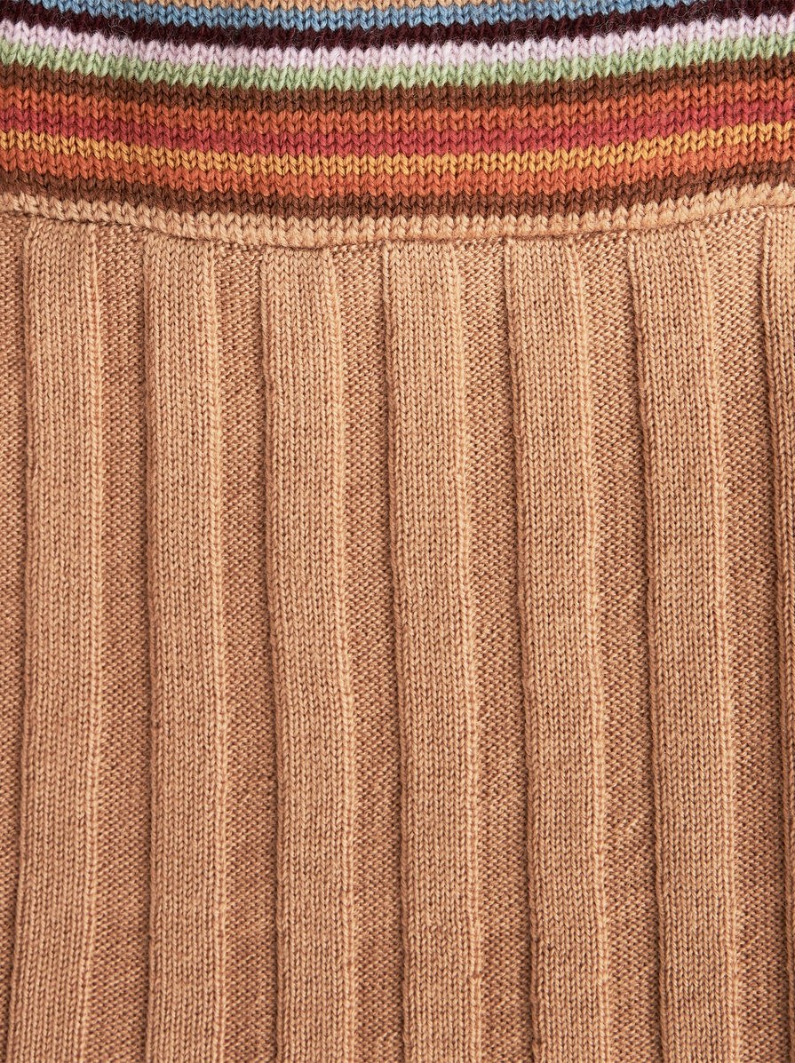 STRIPED RIBBED CARDIGAN - 6