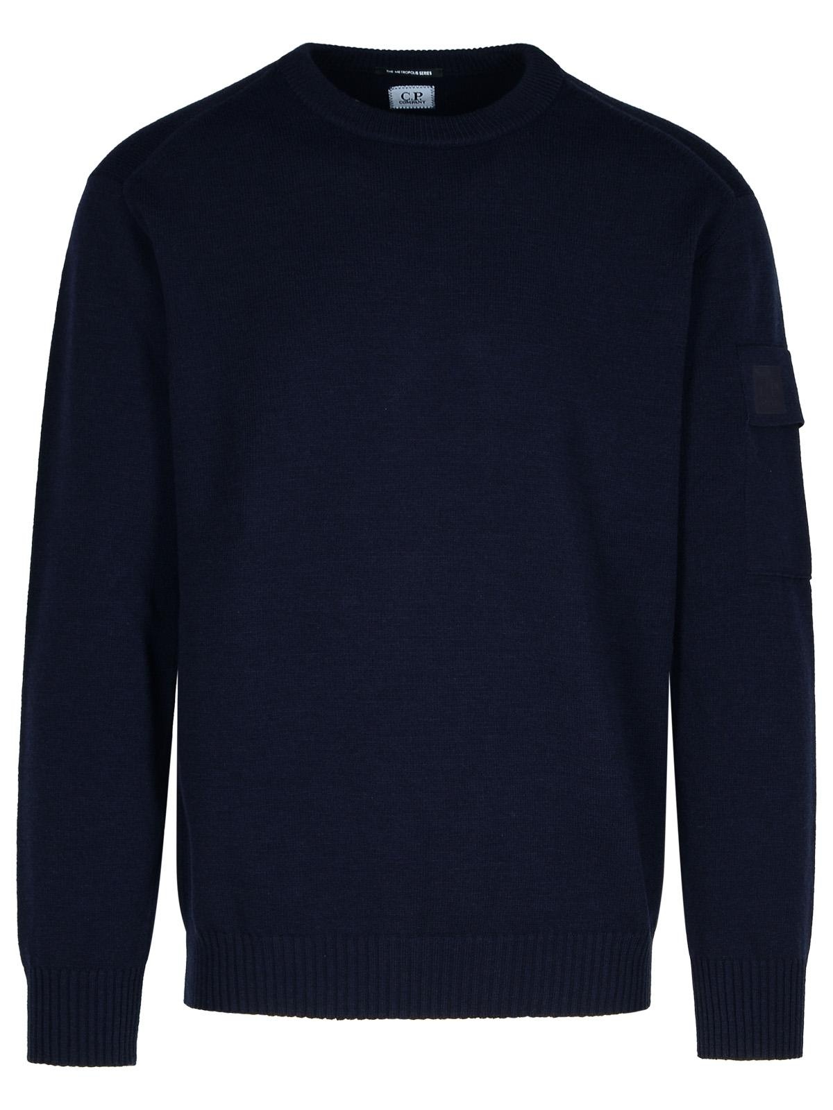 C.P. Company Blue Virgin Wool Blend Sweater Man - 1