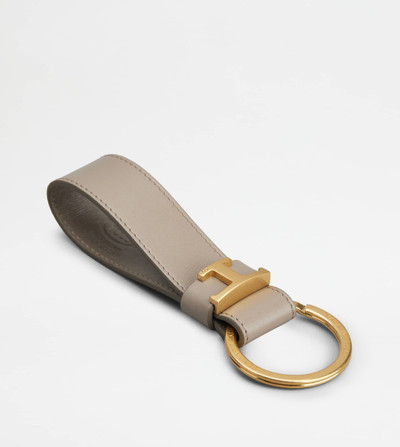 Tod's KEY HOLDER IN LEATHER - GREY outlook