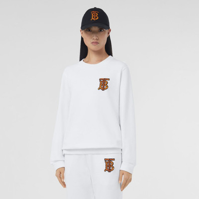 Burberry Monogram Motif Cotton Oversized Sweatshirt outlook