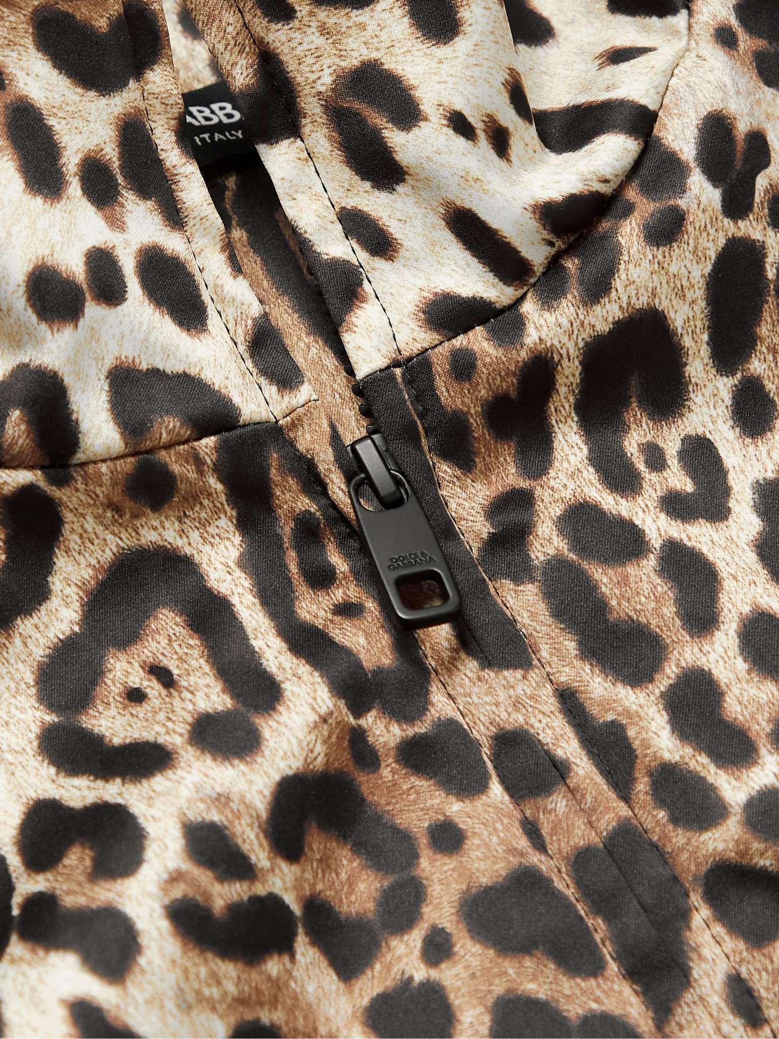 Colour-Block Leopard-Print Shell Jacket - 5