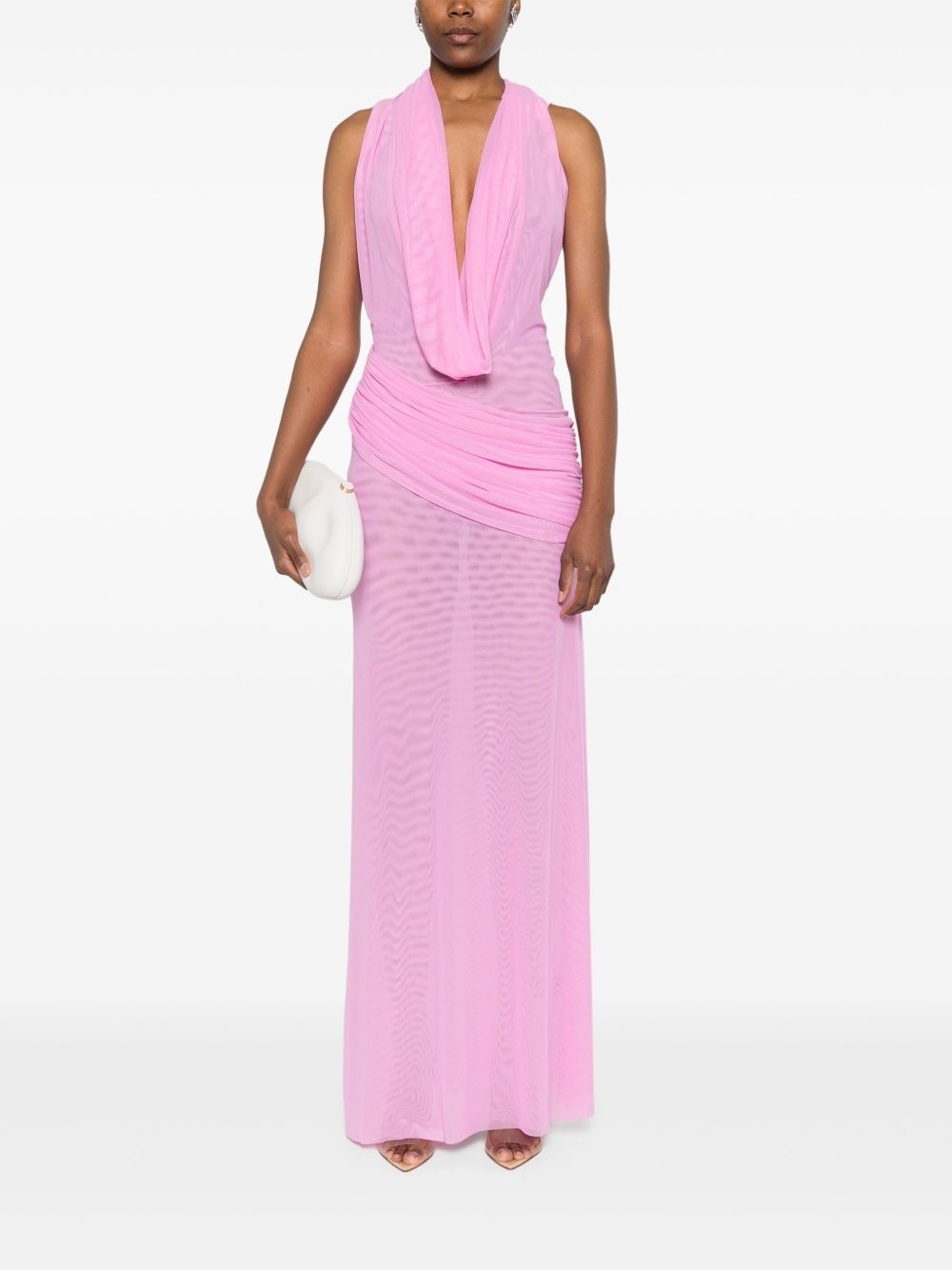 semi-sheer maxi gown - 2