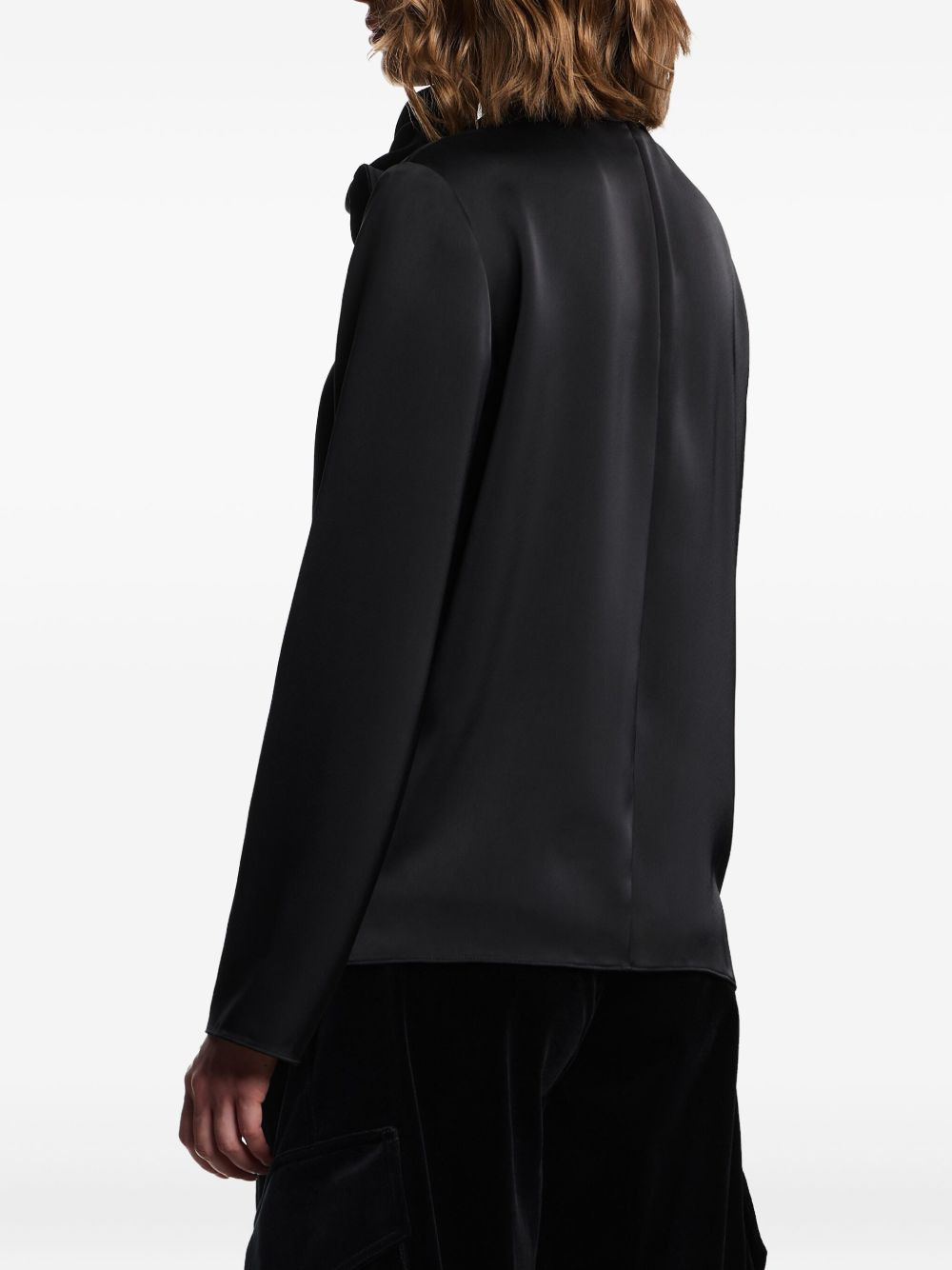 ruffled high-neck blouse - 4
