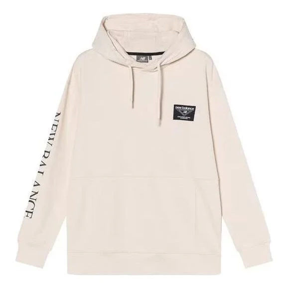 New Balance Casual Letters Print Hoodie 'Cream White' NC943021-CRE - 1