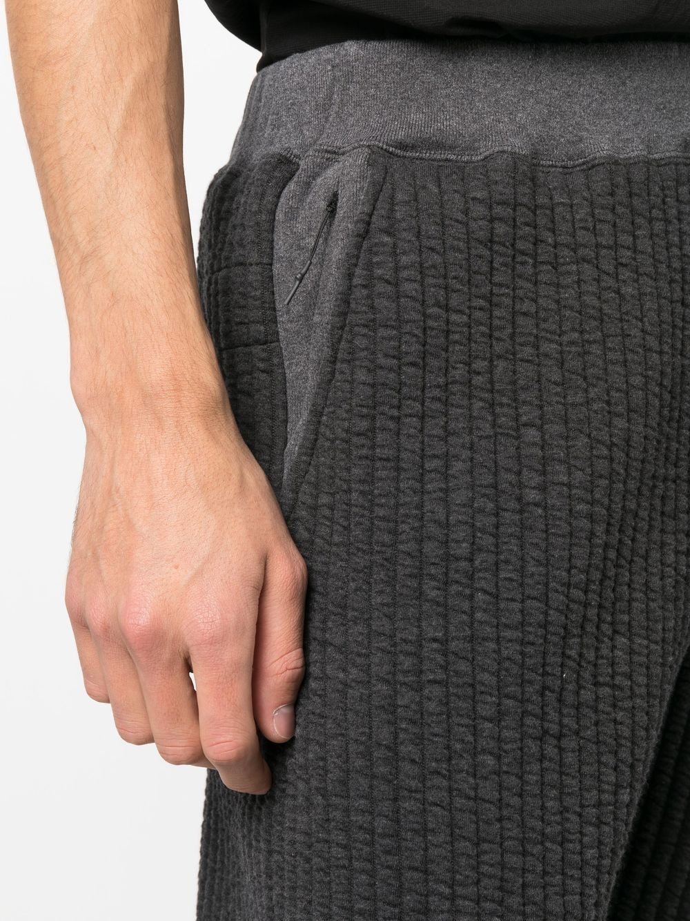 ribbed track cotton-blend pants - 5