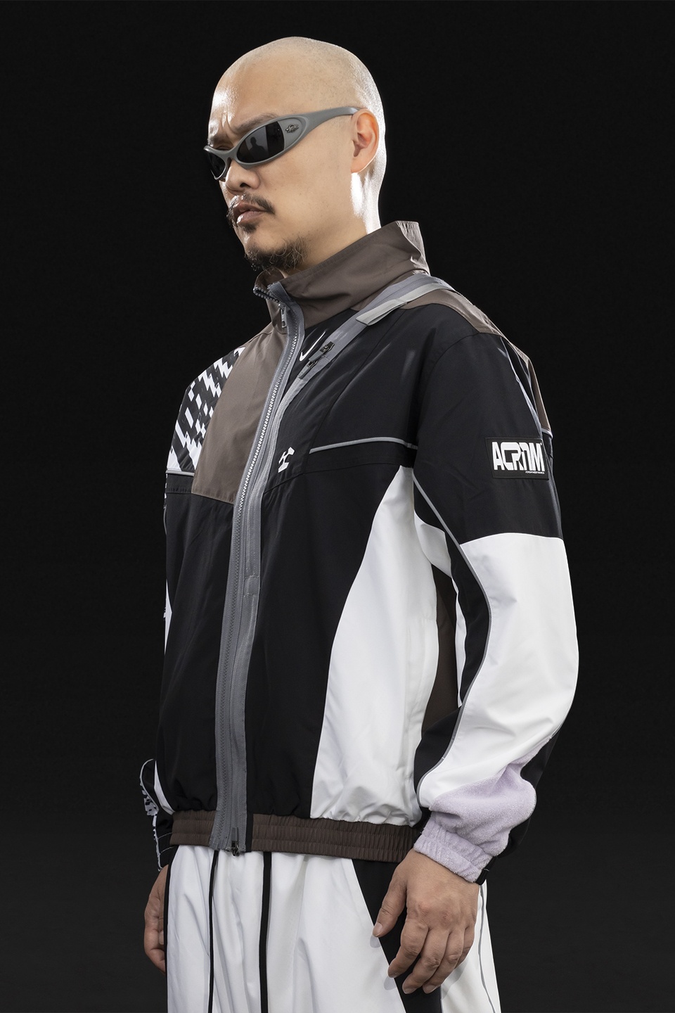 GGG-J2-100 Nike® Acronym® Track Jacket Woven White/Multi - 11