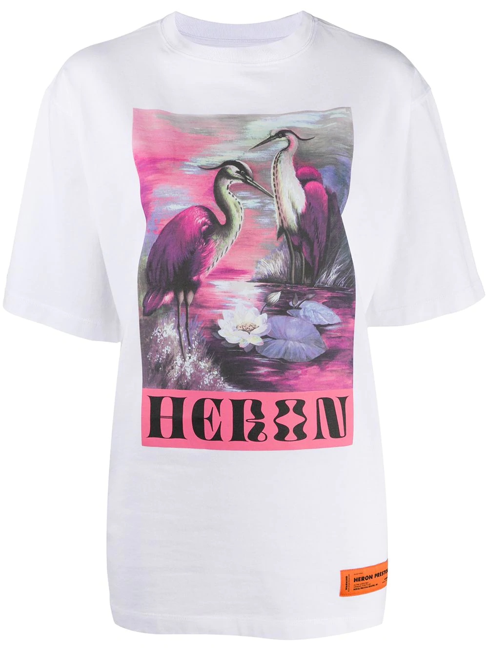 short sleeve Heron print T-shirt - 1