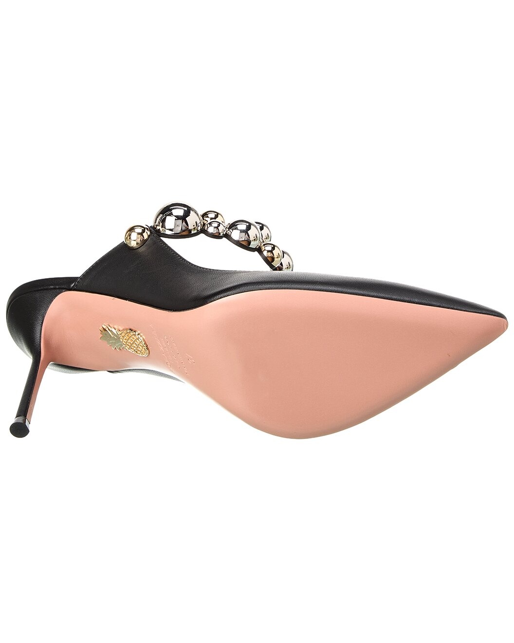 Aquazzura Bubbles 75 Leather Mule - 4