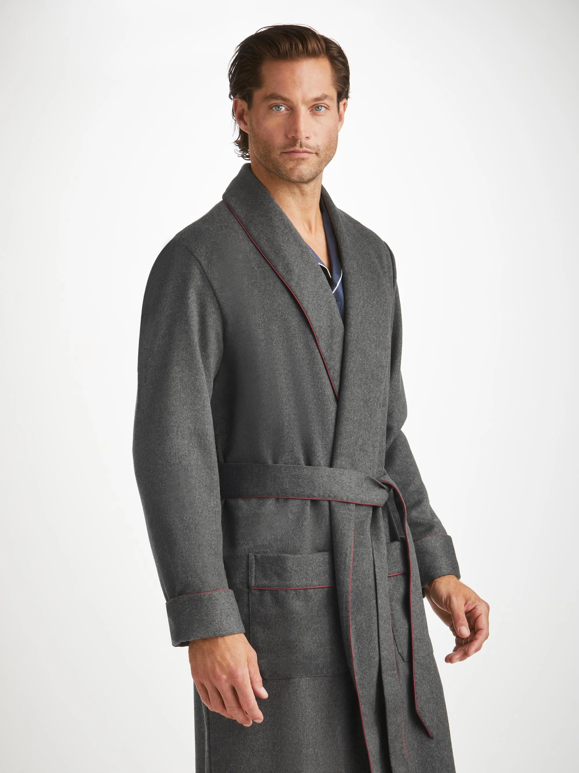 Men's Dressing Gown Duke Cashmere Charcoal - 1
