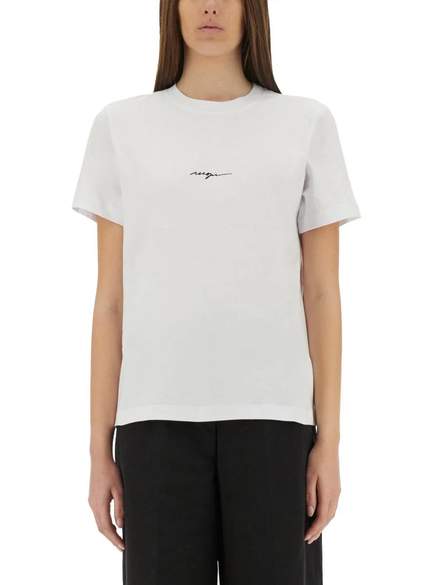 Msgm T-Shirt With Logo - 1