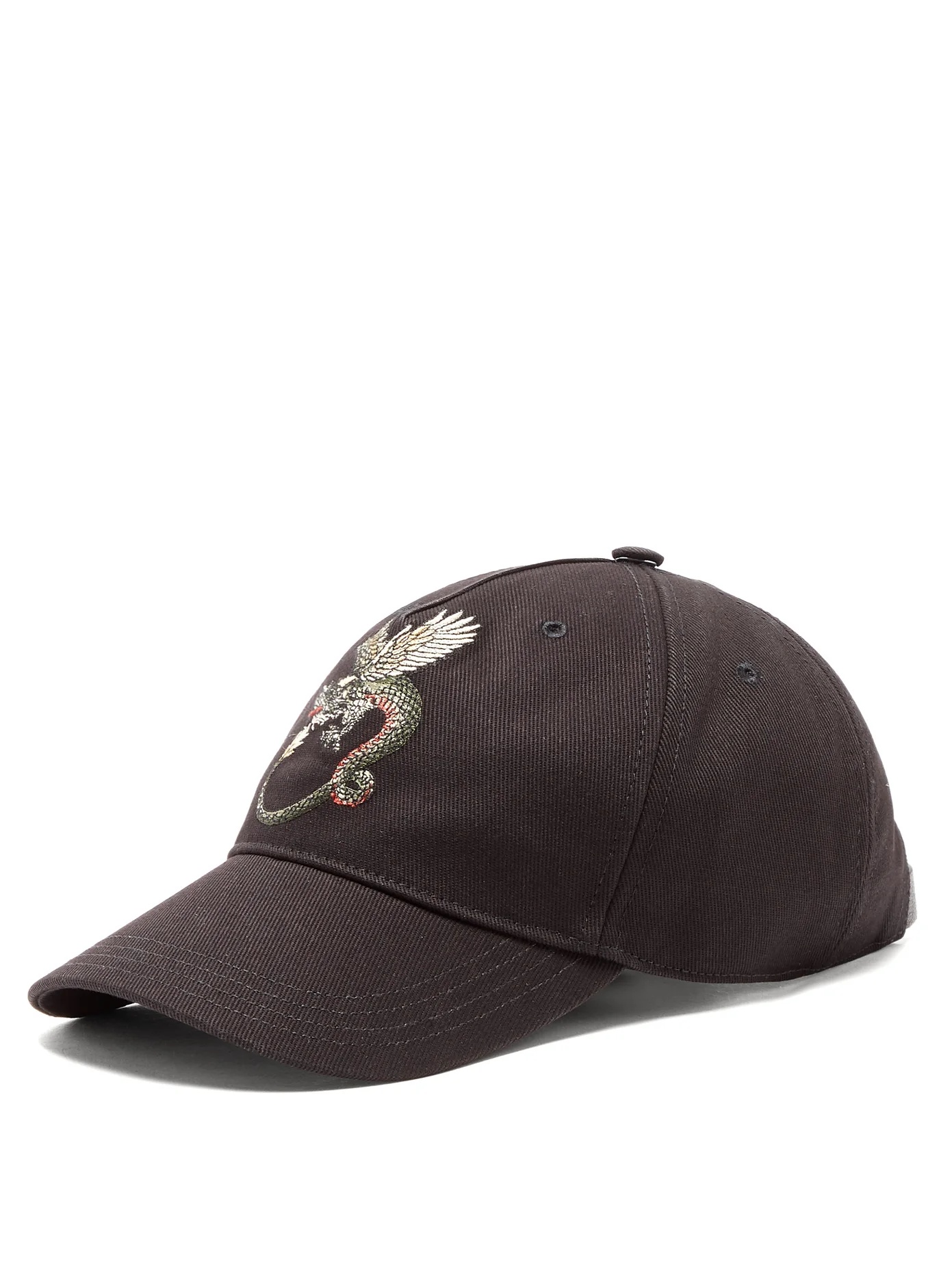 Embroidered-dragon baseball cap - 1