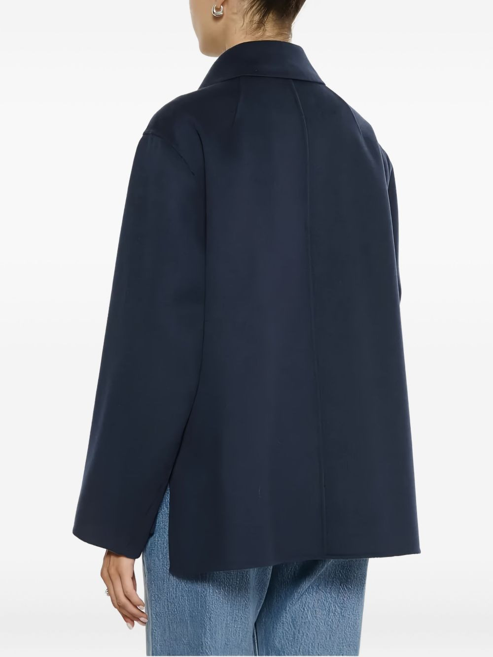 button-fastening collared jacket - 4