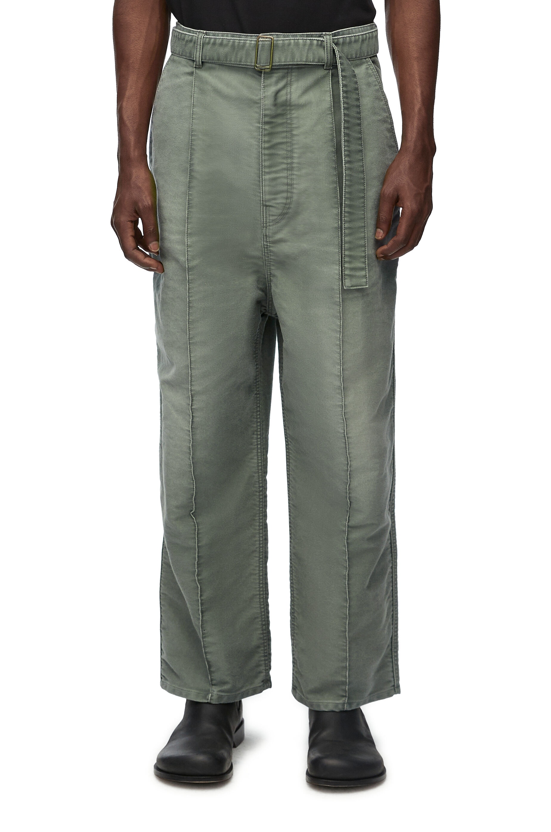 Low crotch trousers in denim - 3