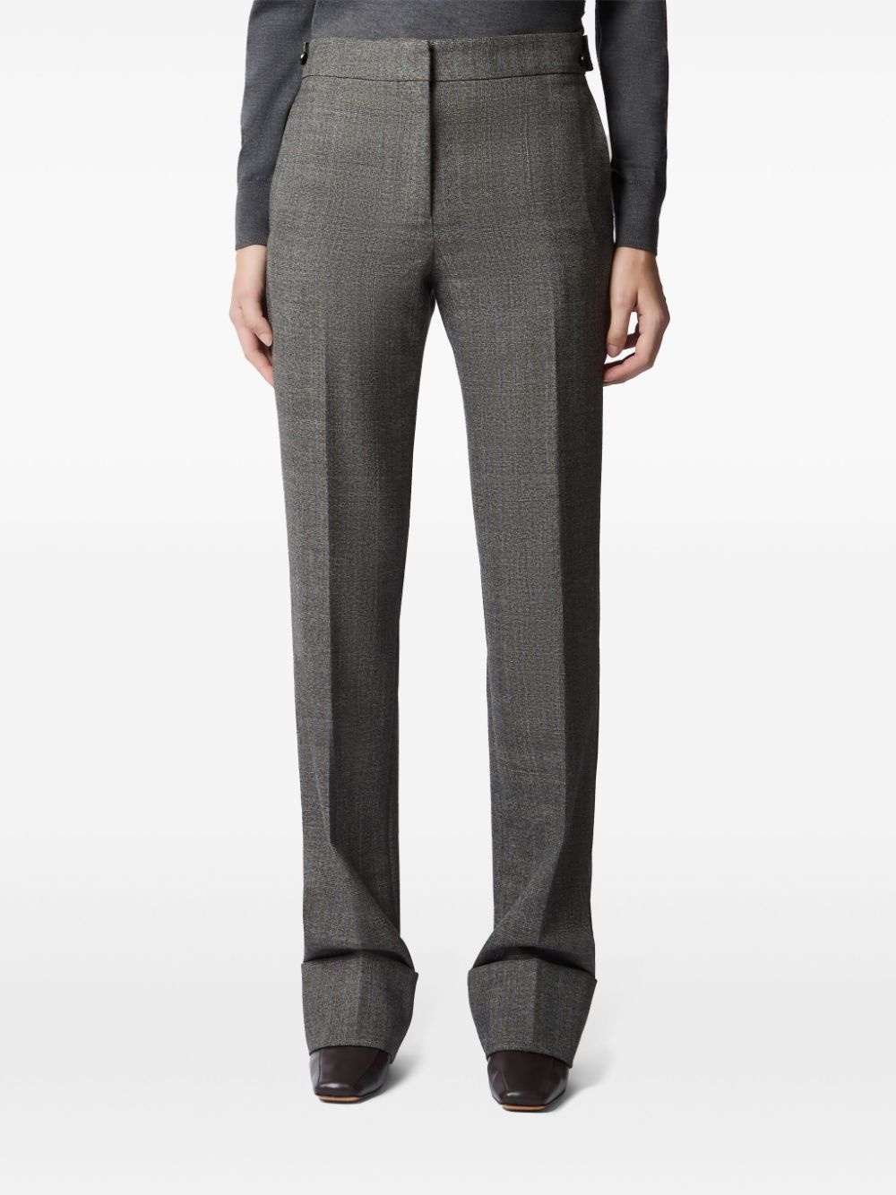 pressed-crease straight trousers - 2