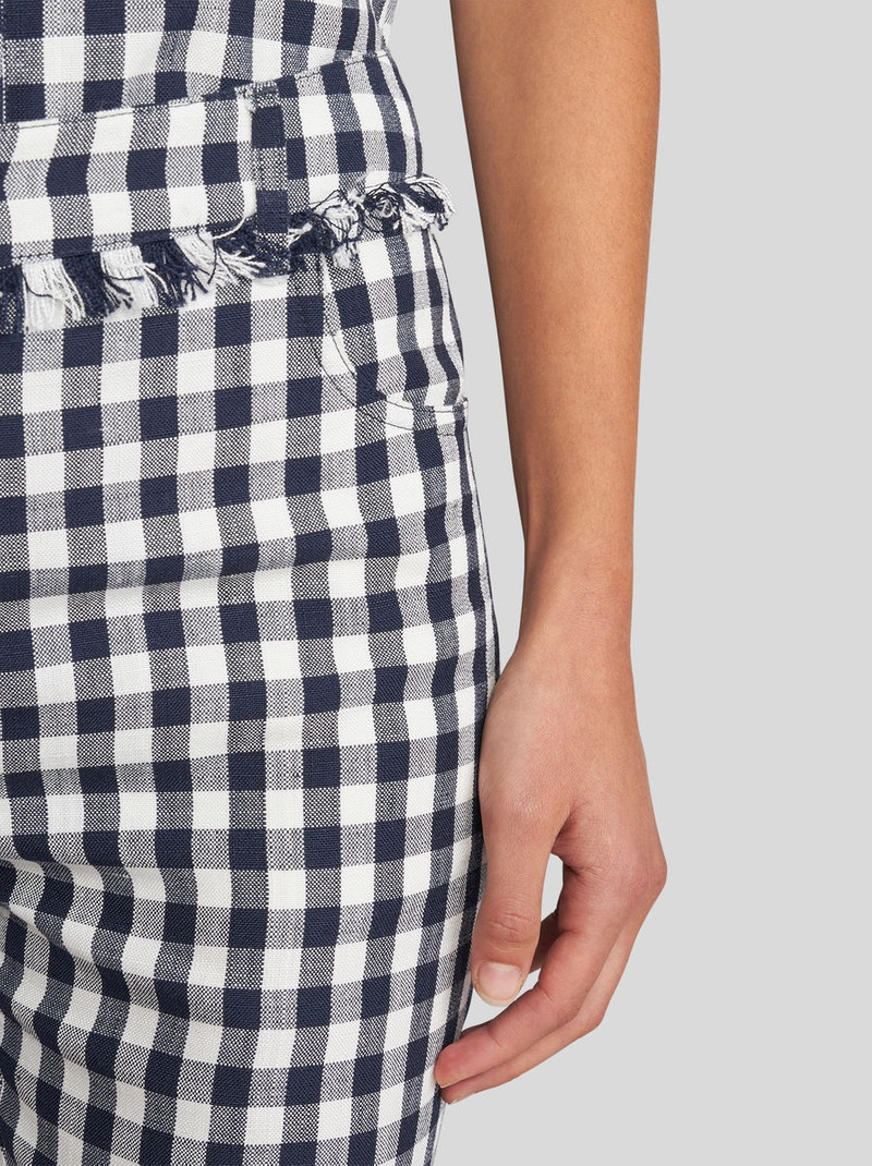 Etro SLIM-FIT GINGHAM TROUSERS outlook