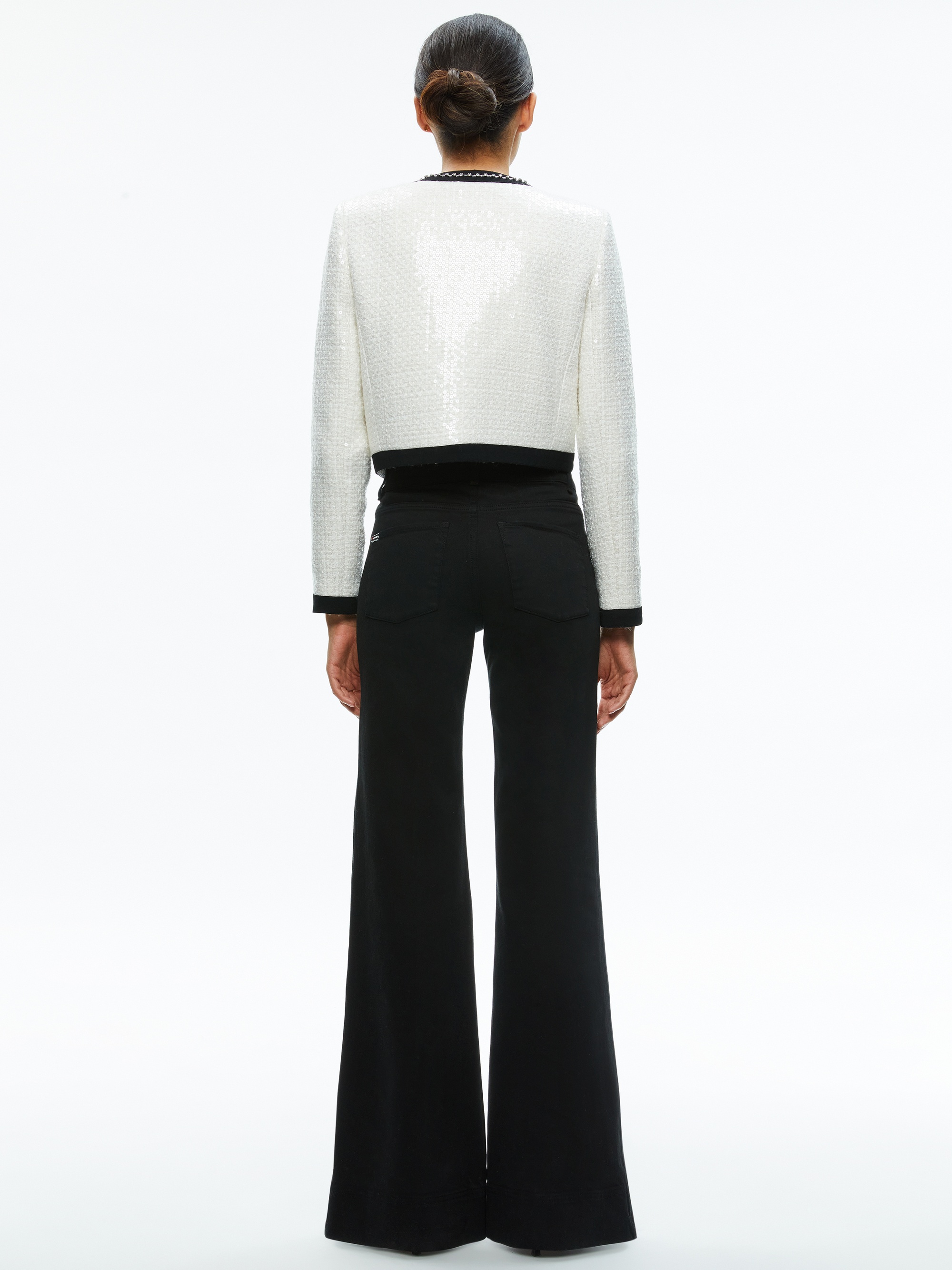 GWYNETH EMBELLISHED CROPPED BOW JACKET - 3