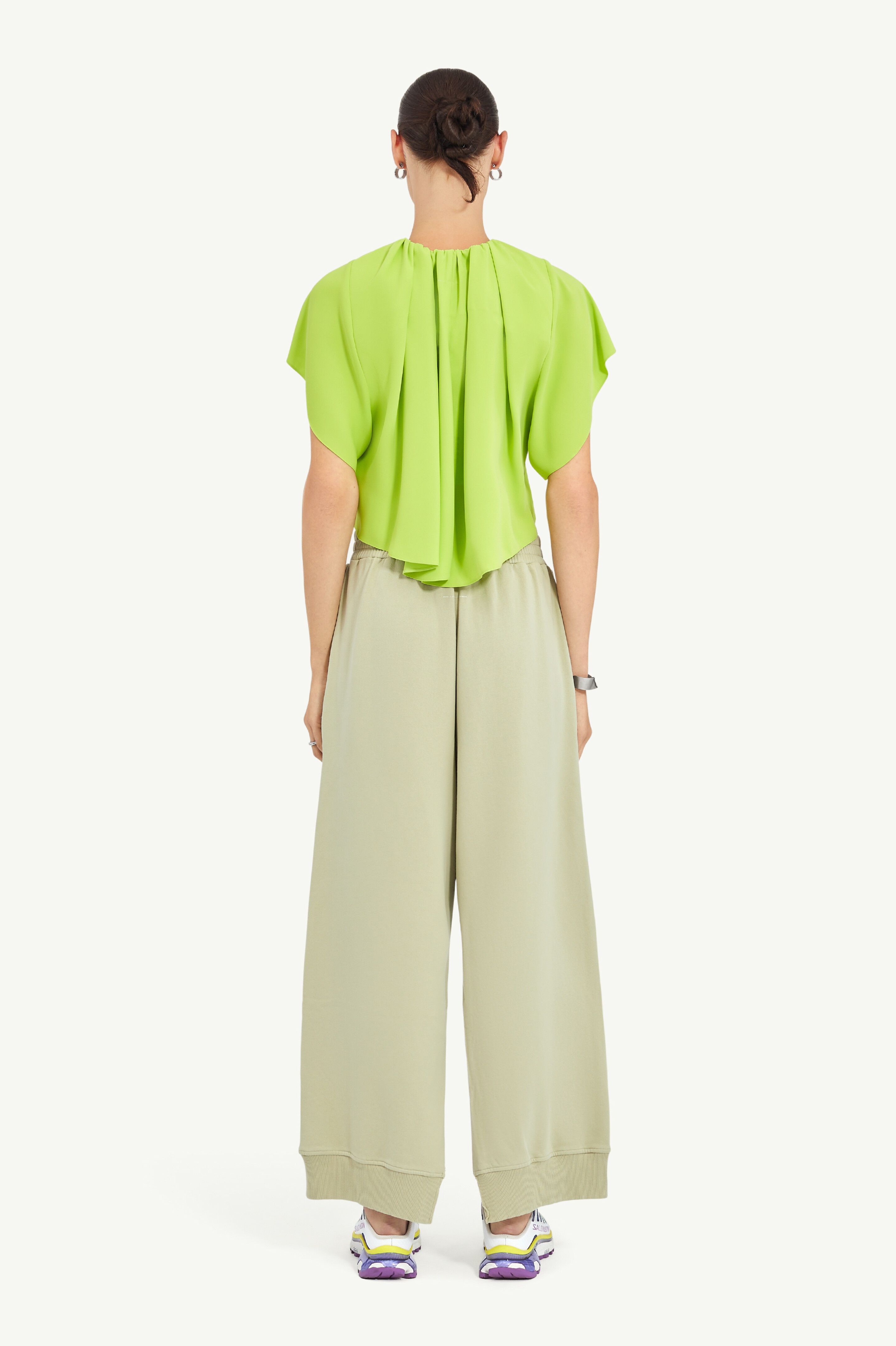Asymmetric Gathered Neck Top - 4