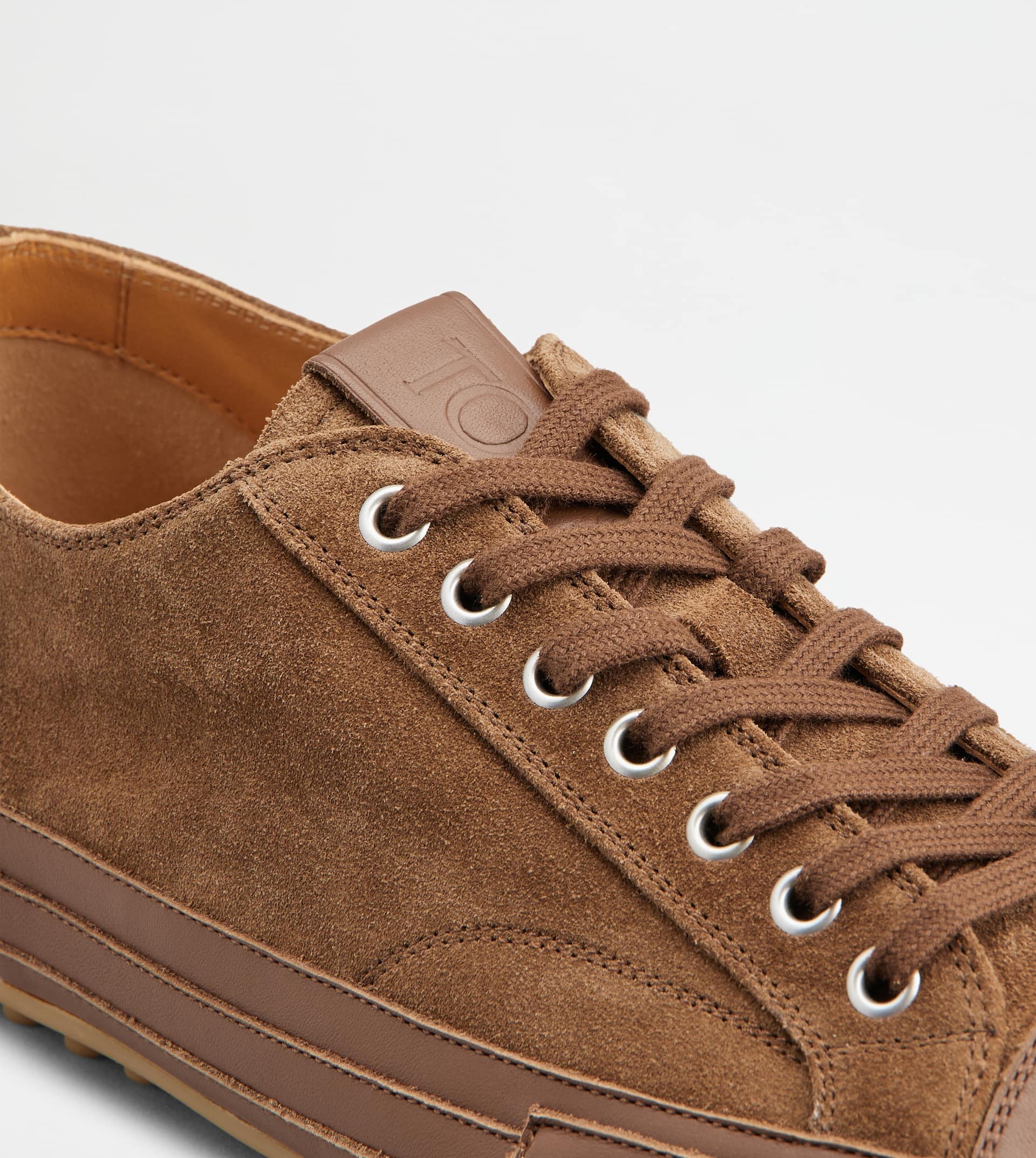 SNEAKERS IN SUEDE - BROWN - 5