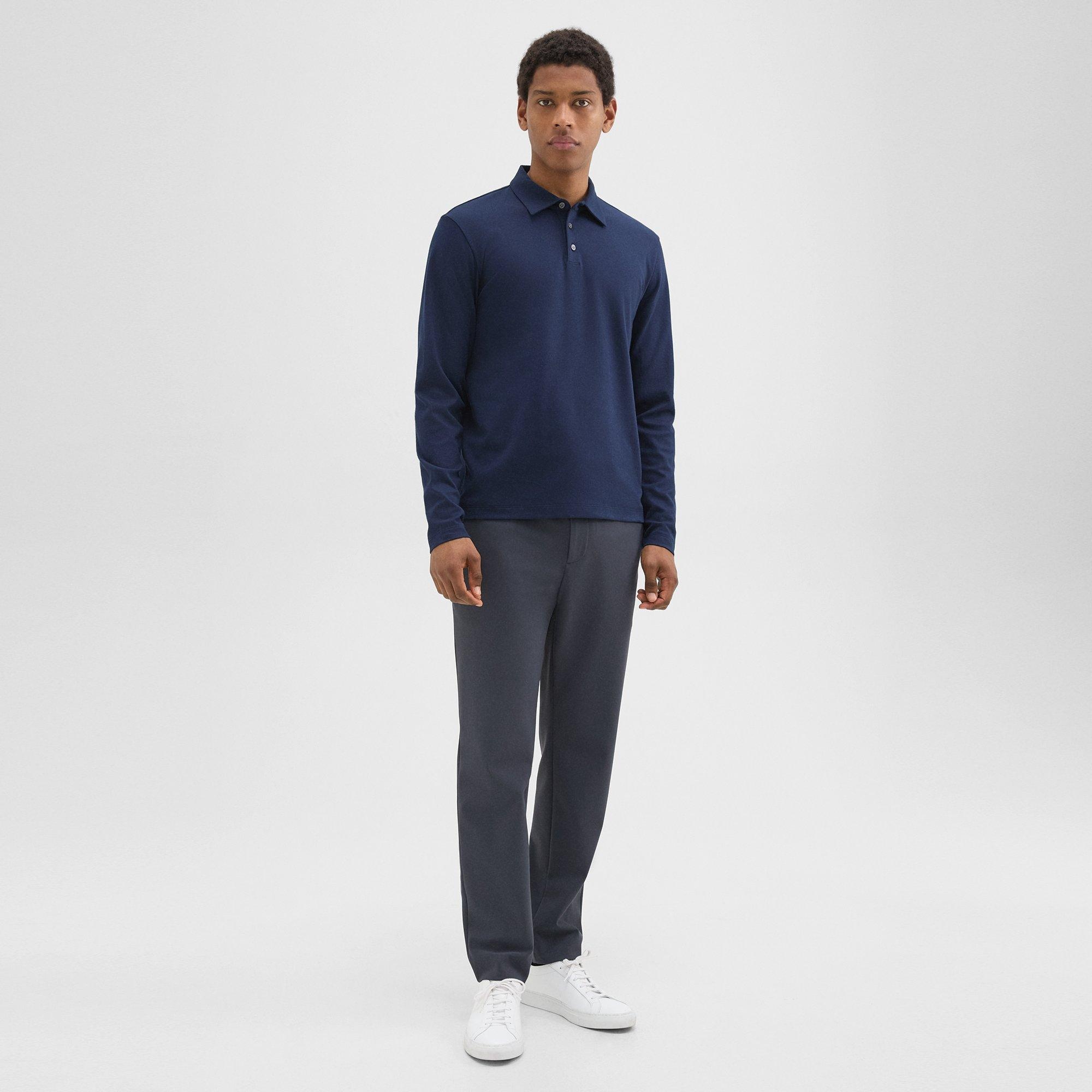 Long-Sleeve Polo Shirt in Cotton Jersey - 6