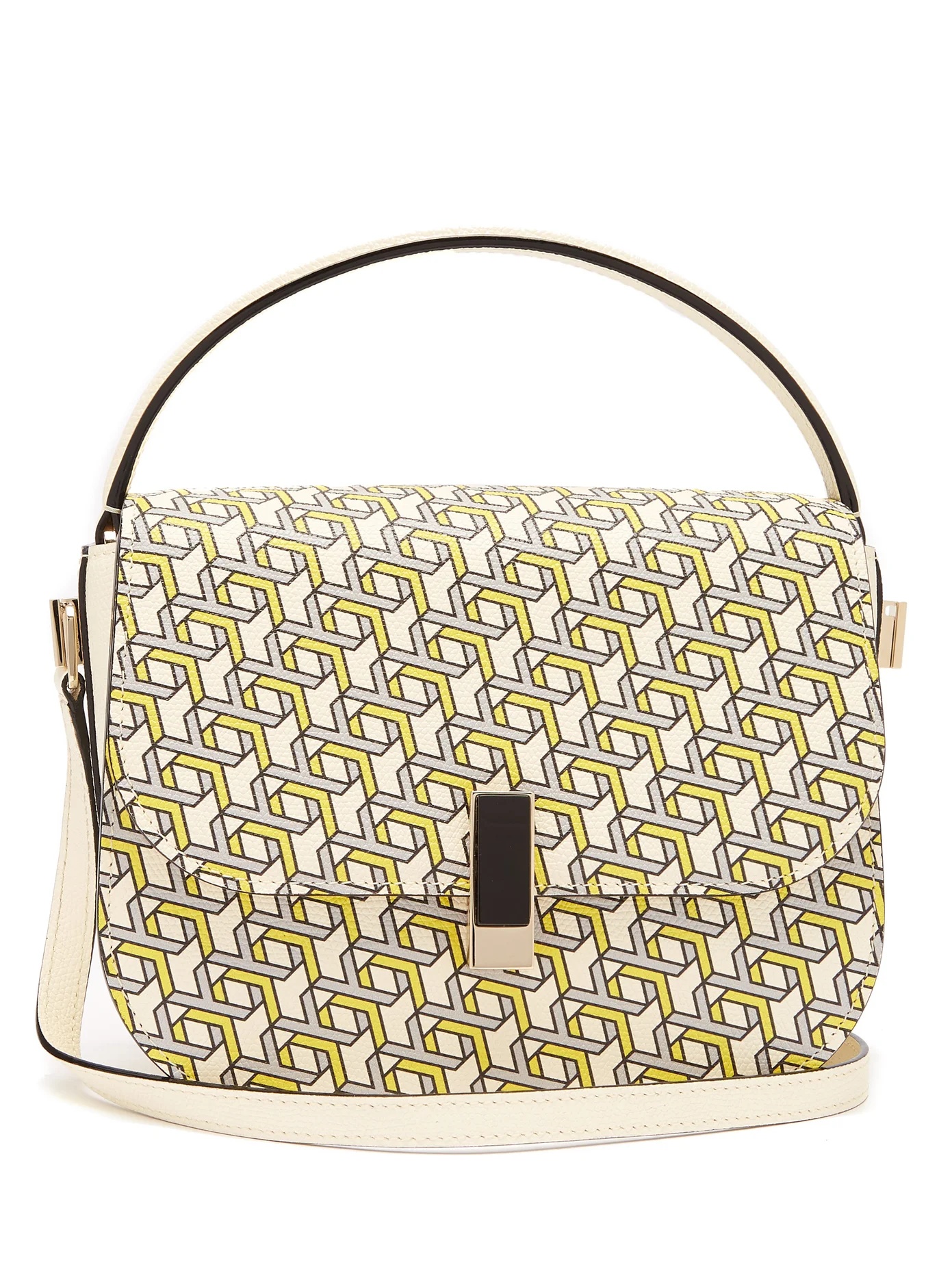 Iside XY-print leather cross-body bag - 1