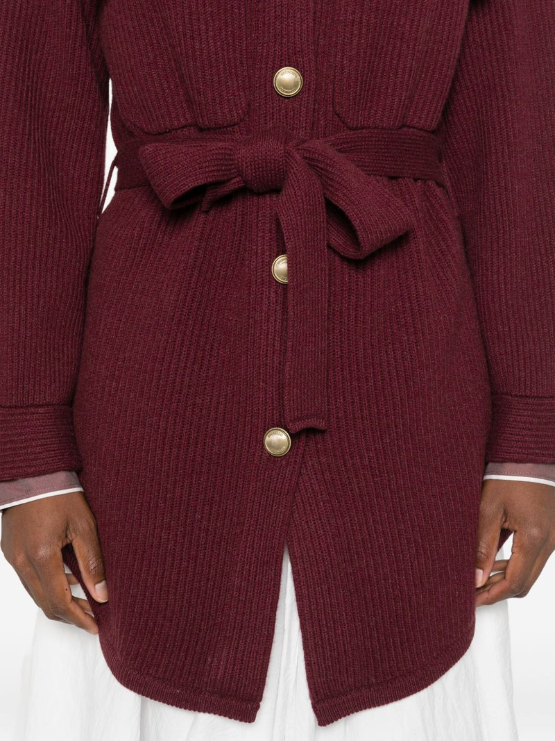 belted buttoned cardigan 5