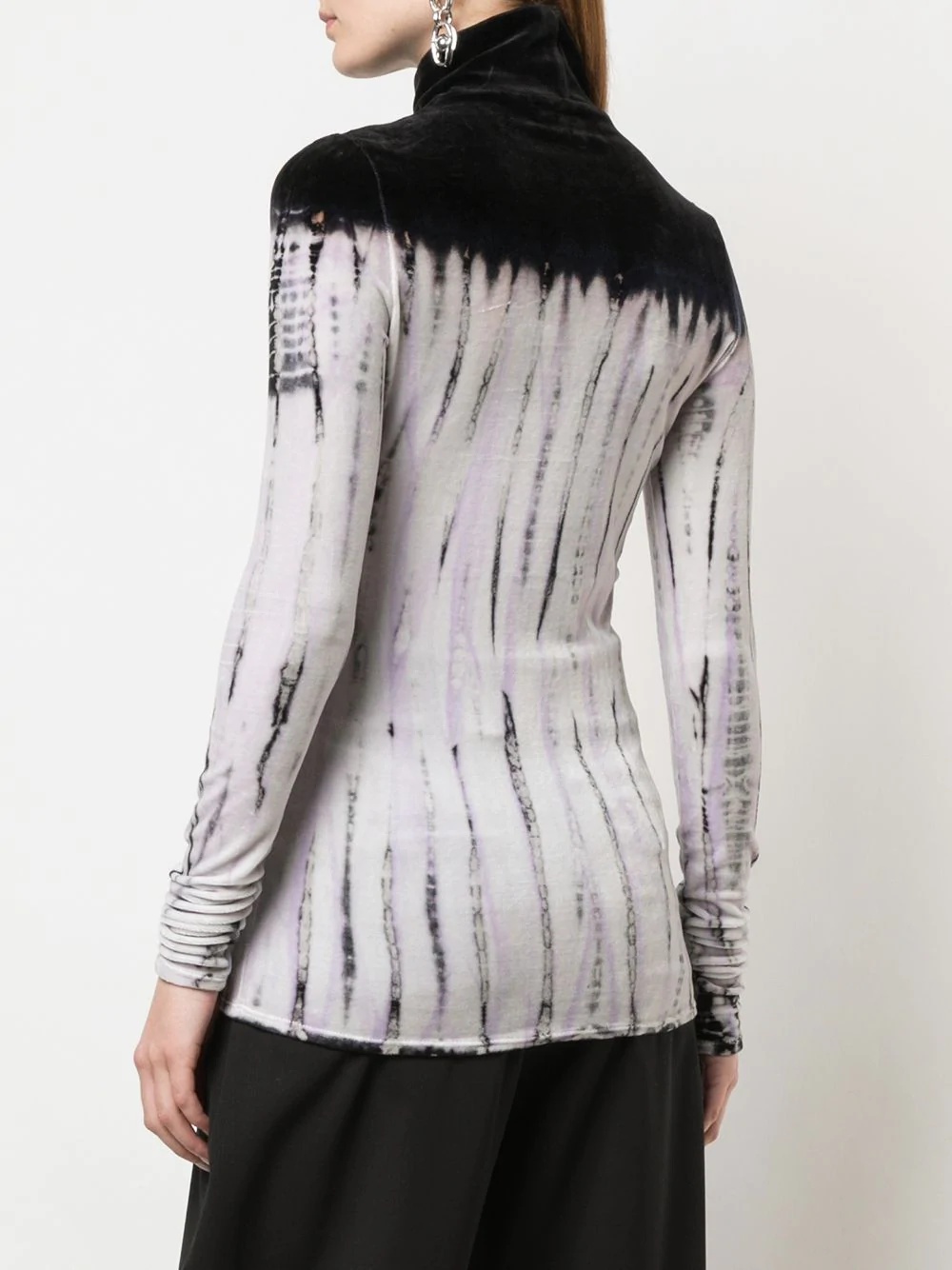 tie-dye velvet rollneck jumper - 4