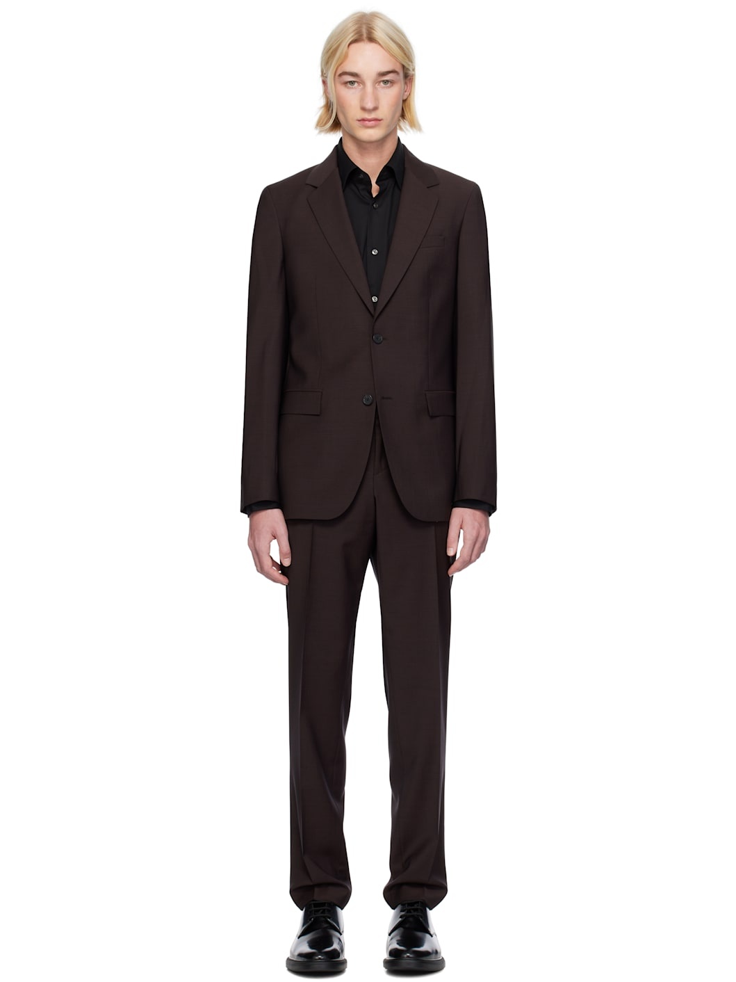 Purple Slim-Fit Suit - 1