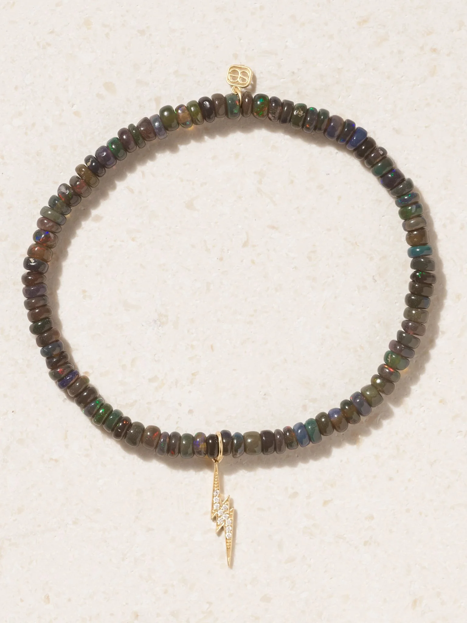 Small Lightning Bolt 14-karat gold, opal and diamond bracelet Gold - 1