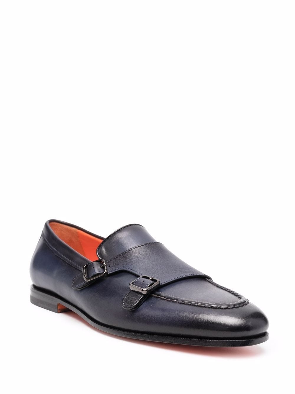 side buckle-fastening monk shoes - 2