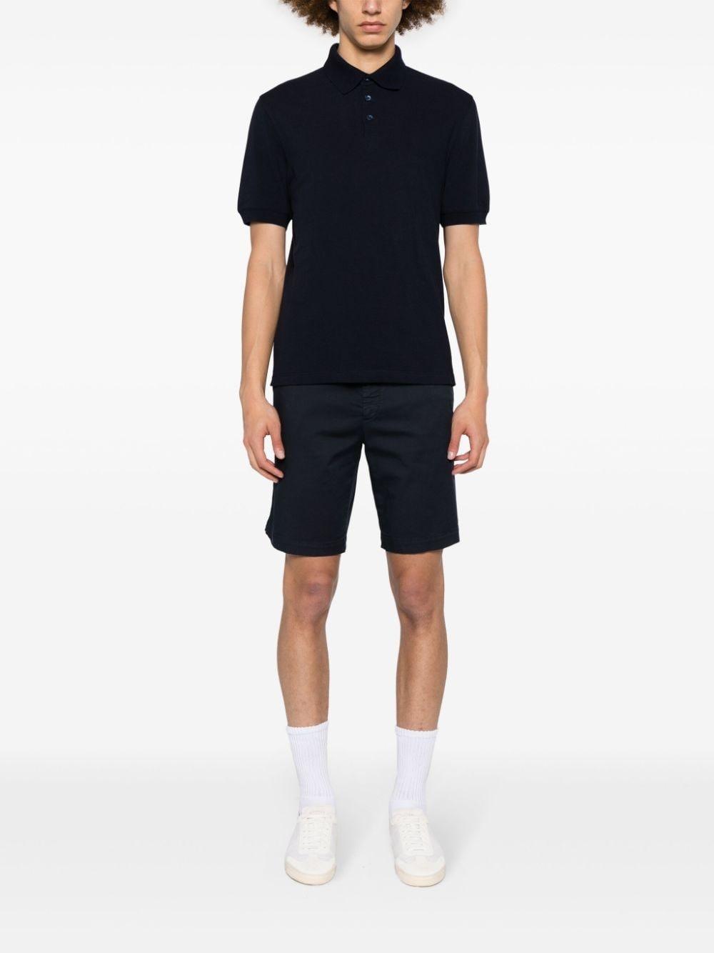 piquÃ©-weave cotton polo shirt - 2