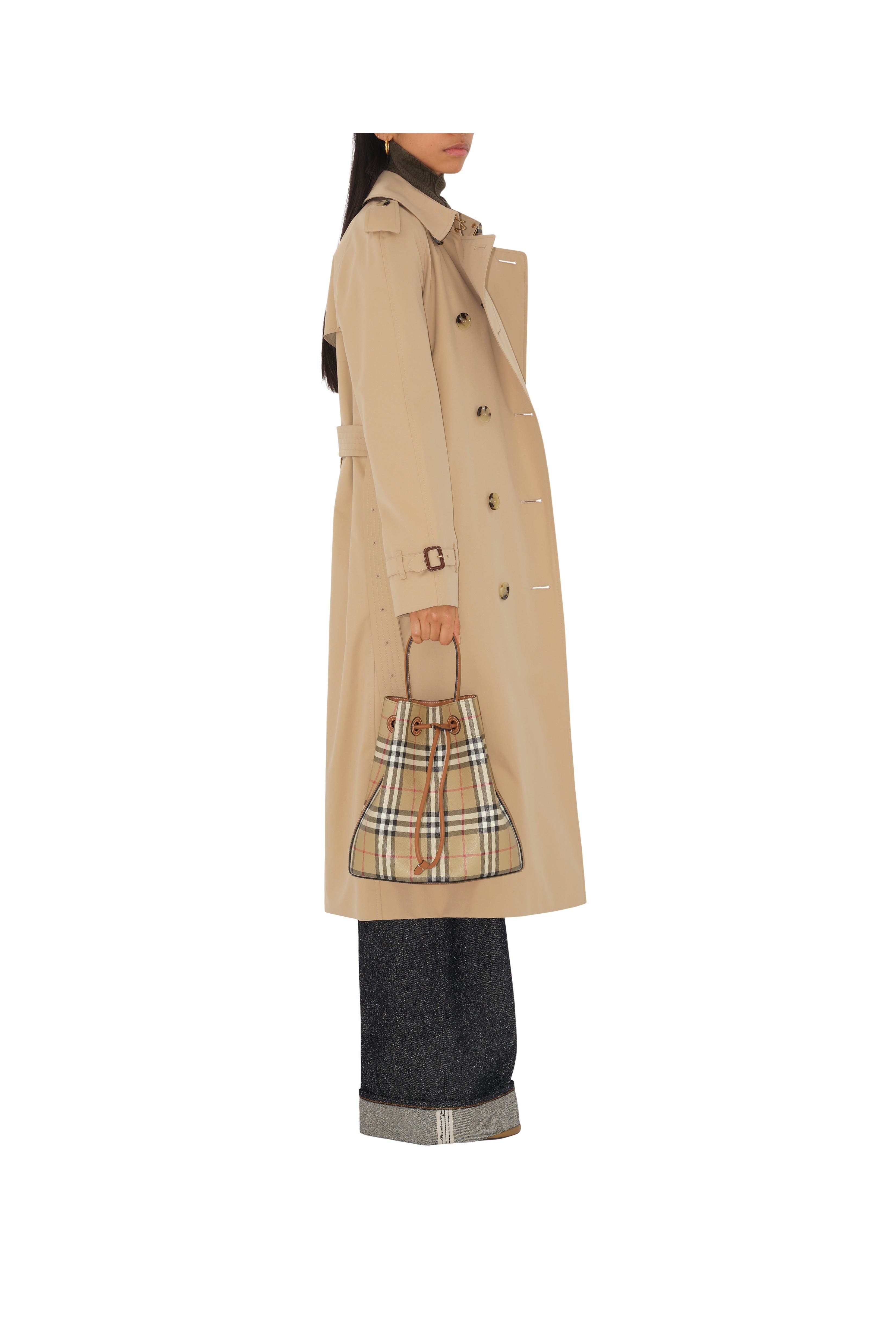 burberry Small Check Bucket Bag in Archive Beige/briar Brown at Nordstrom - 3