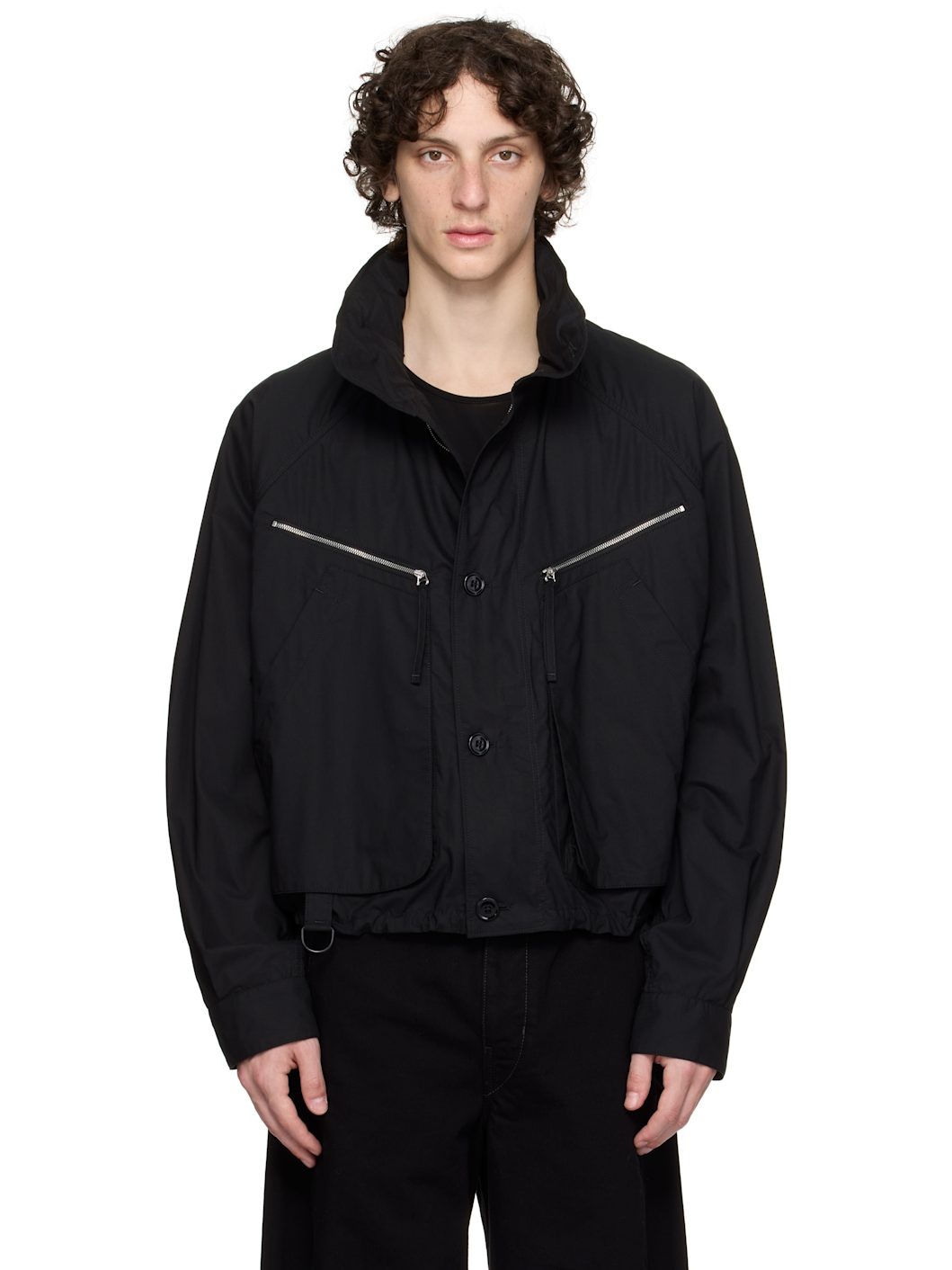 Black Parachute Jacket - 1