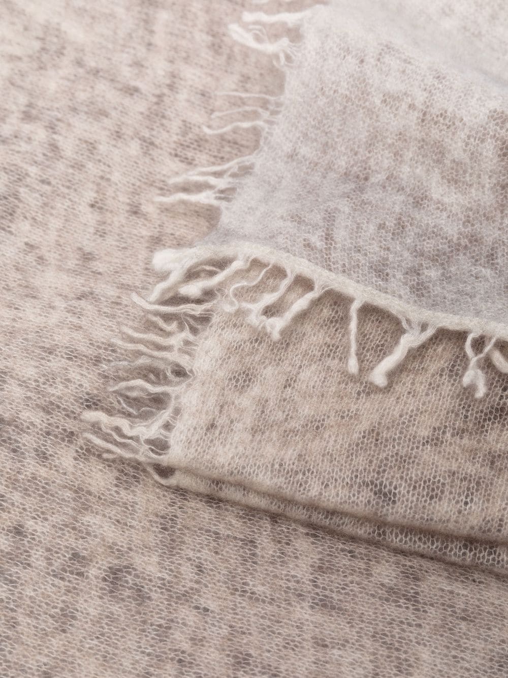 washed frayed-edge cashmere scarf - 3