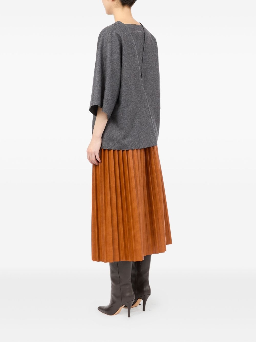 raw-cut detail blouse - 4