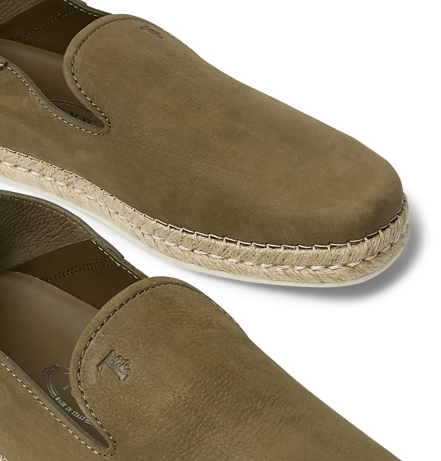 Collapsible-Heel Nubuck Espadrilles - 7