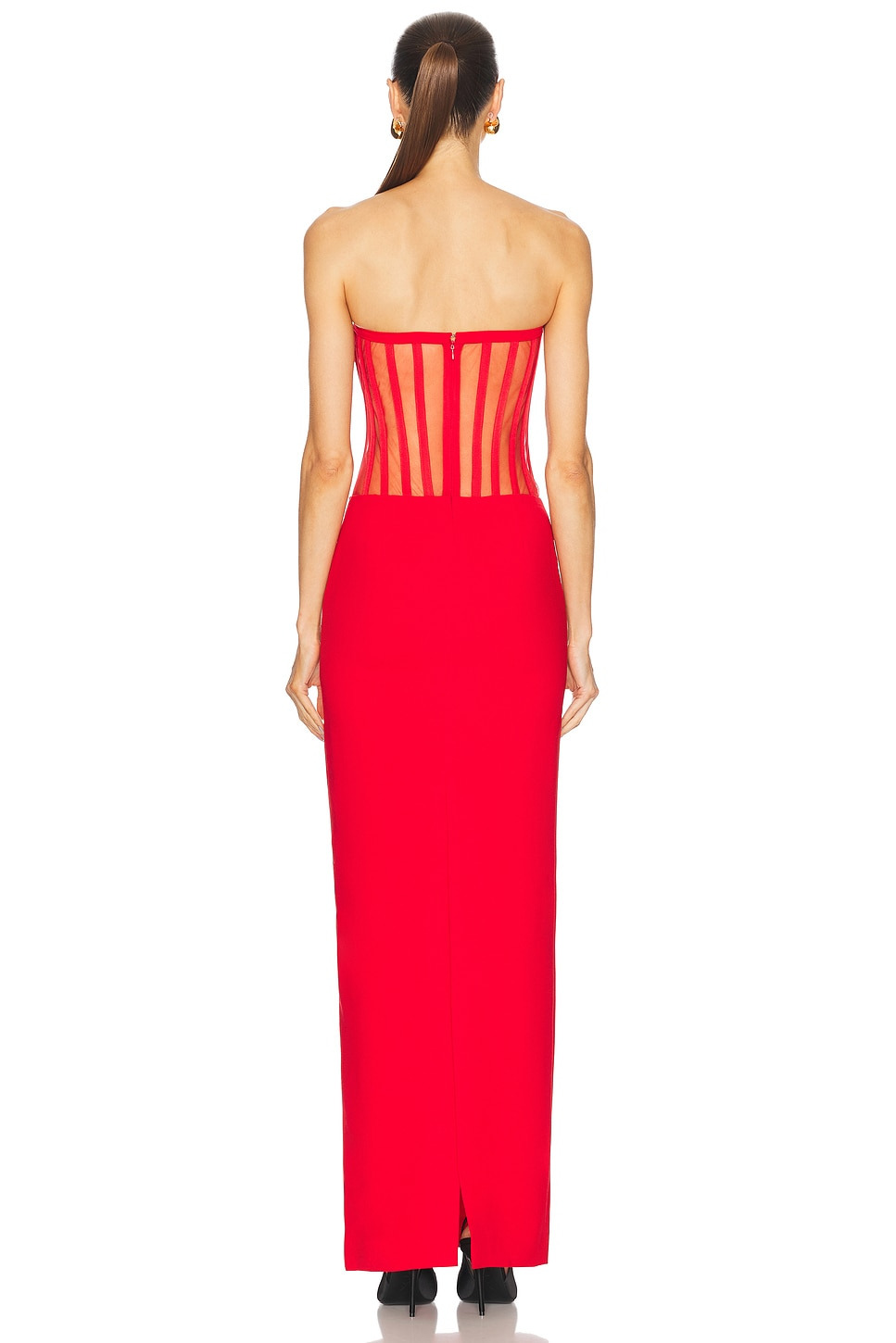 Sweetheart Exposed Bustier Maxi Dress - 3