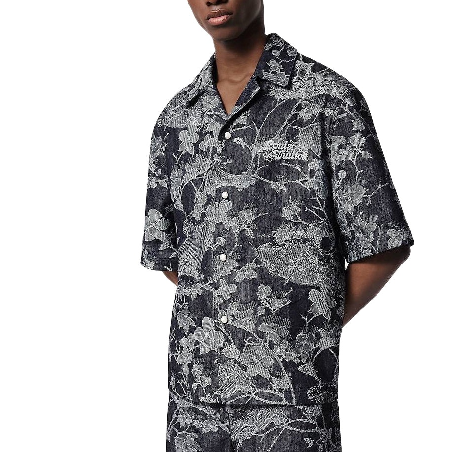 LOUIS VUITTON Short Sleeve Denim Shirt 'Dark Blue' 1AFQZB - 2