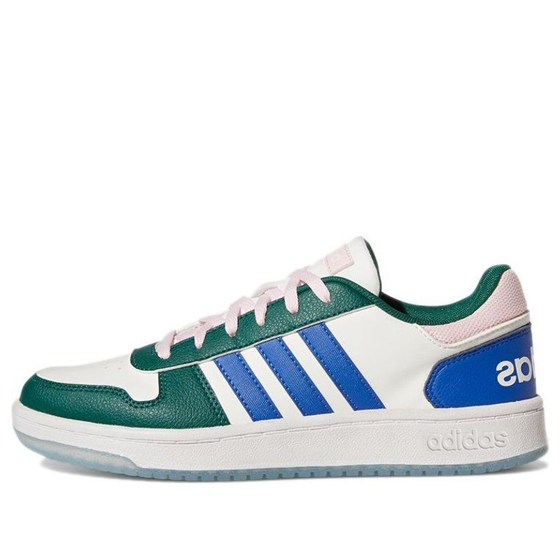 (WMNS) adidas 네오 Hoops 2.0 백색/녹색 GW3368 - 1
