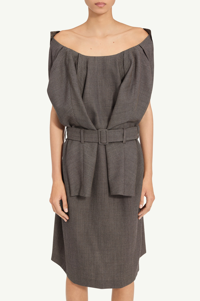 Belted draped midi dress 4