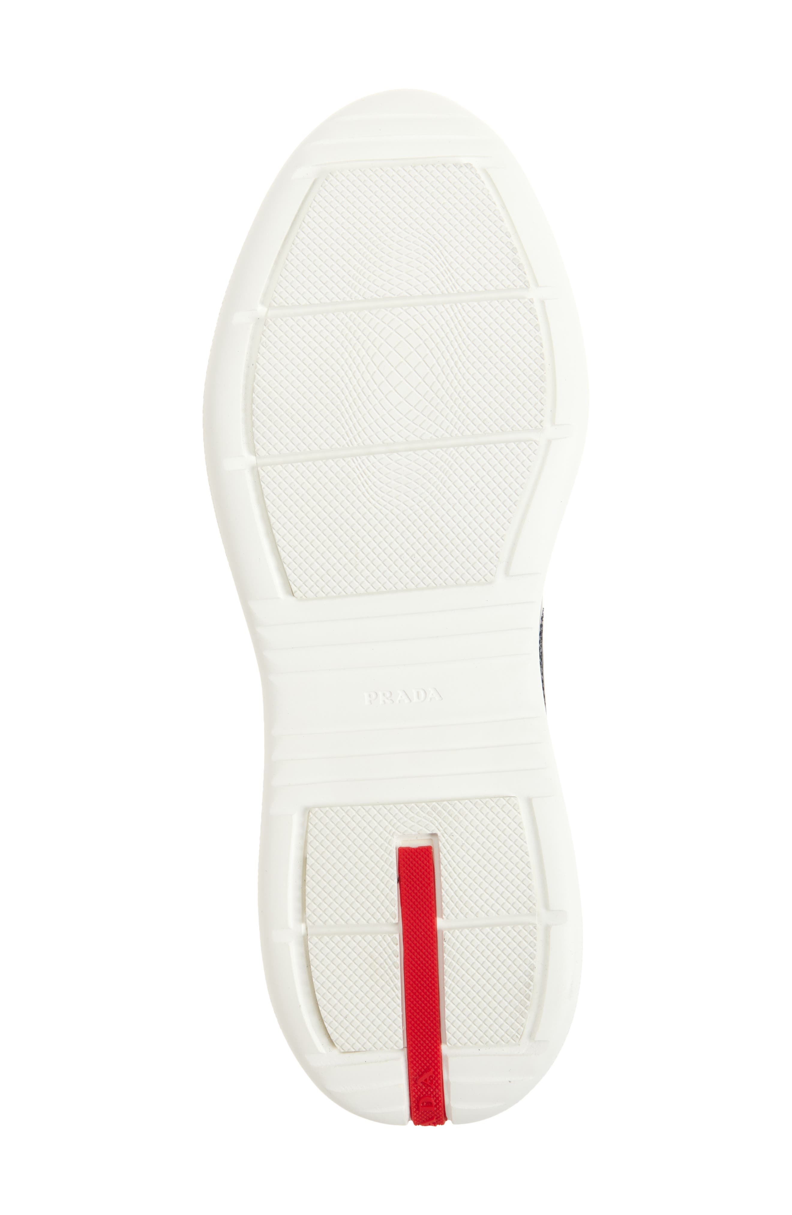 Prada America's Cup Vernice Bike Low Top Sneaker in Royal/Argento at Nordstrom - 6