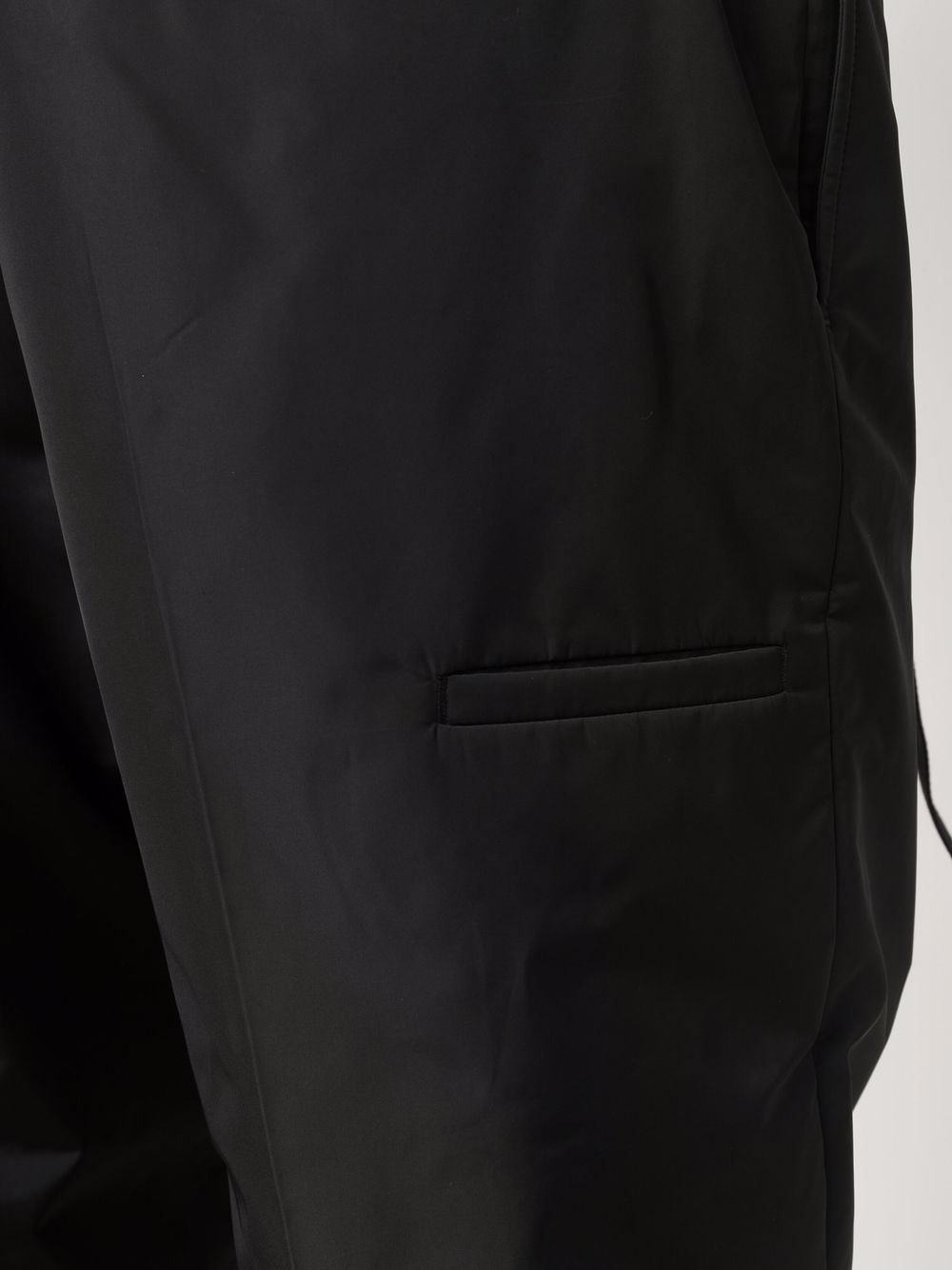 padded straight-leg trousers - 5
