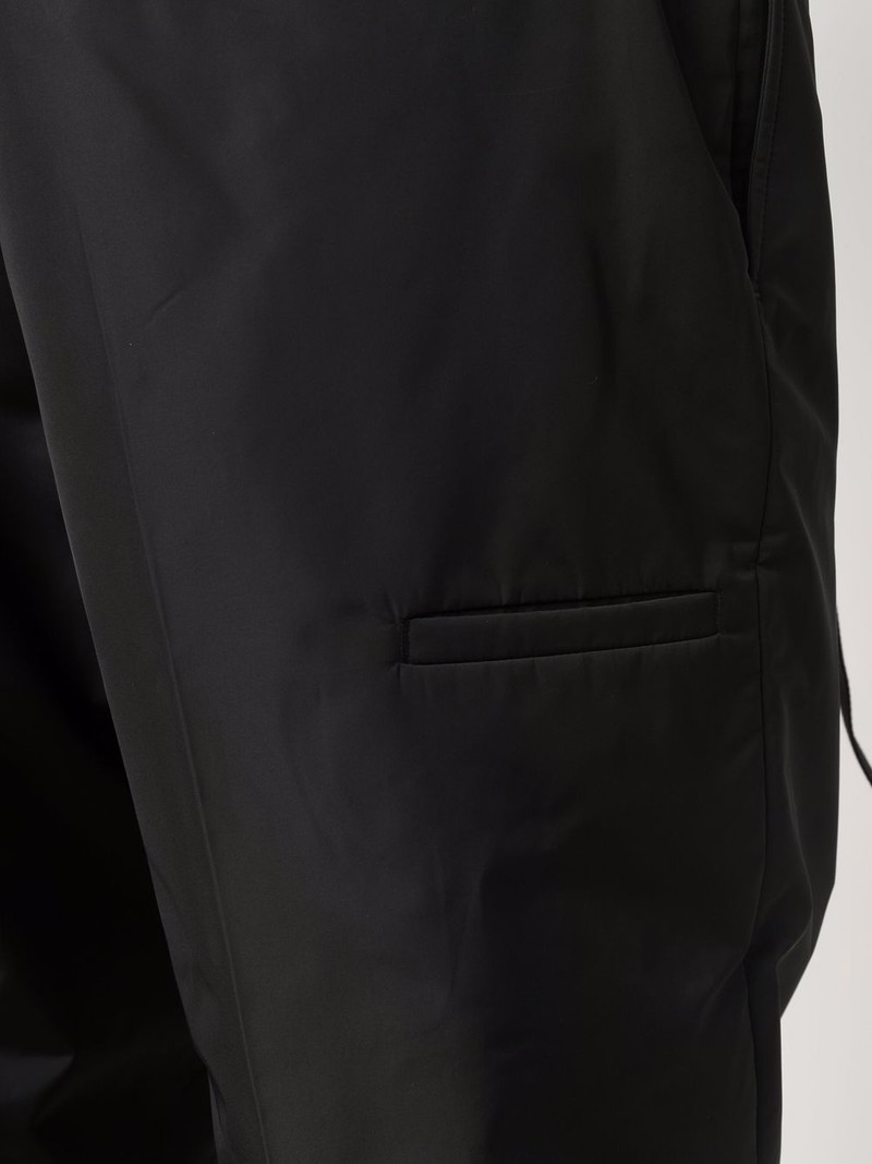 padded straight-leg trousers 5