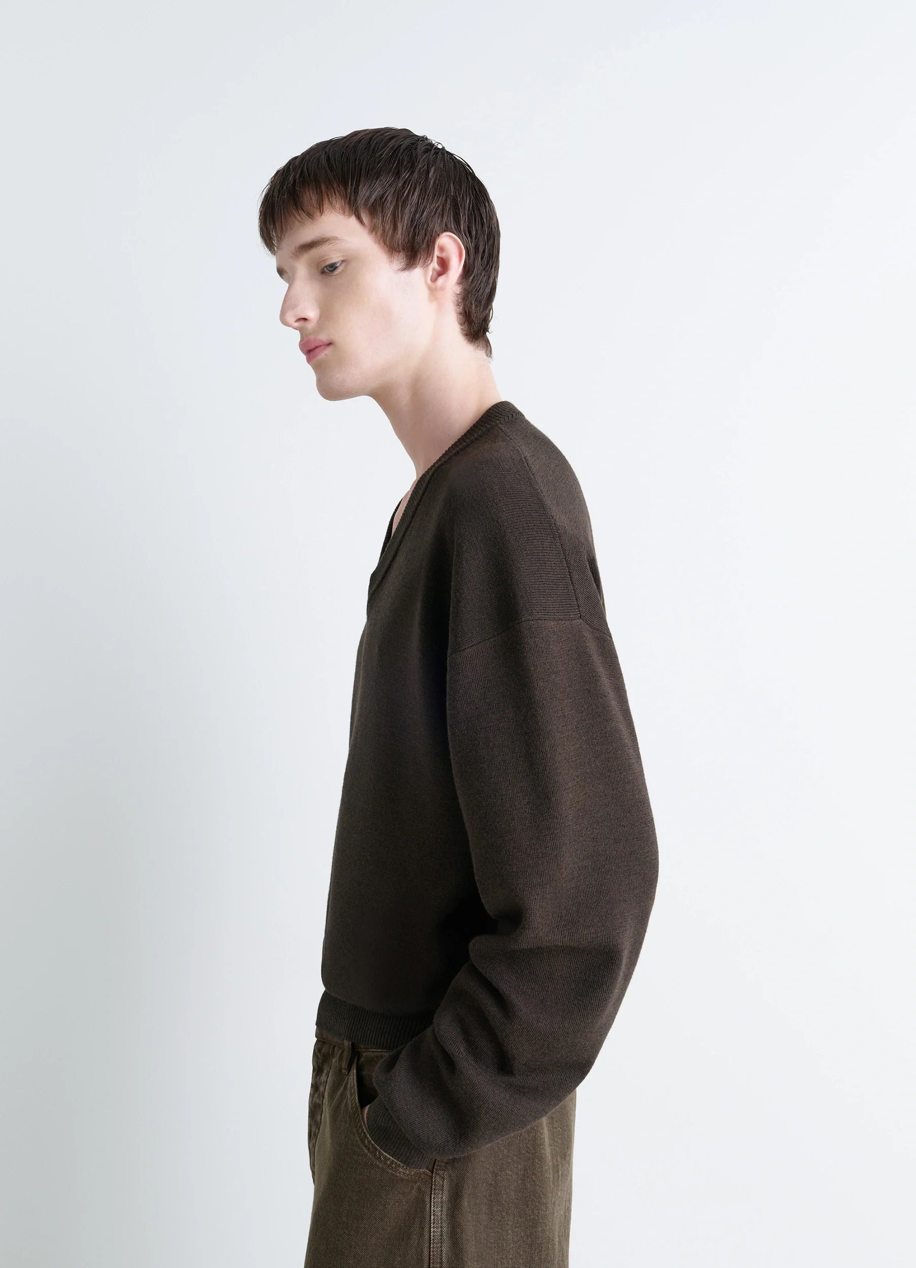 V NECK SWEATER - 6