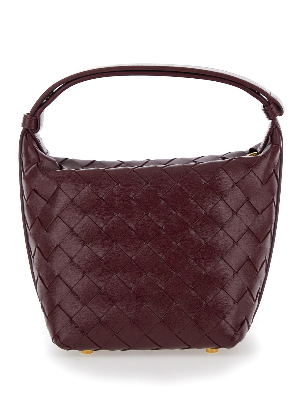 Bottega Veneta Women 'Candy Wallace' Bordeaux Handbag With Intrecciato Motif In Leather Woman - 4