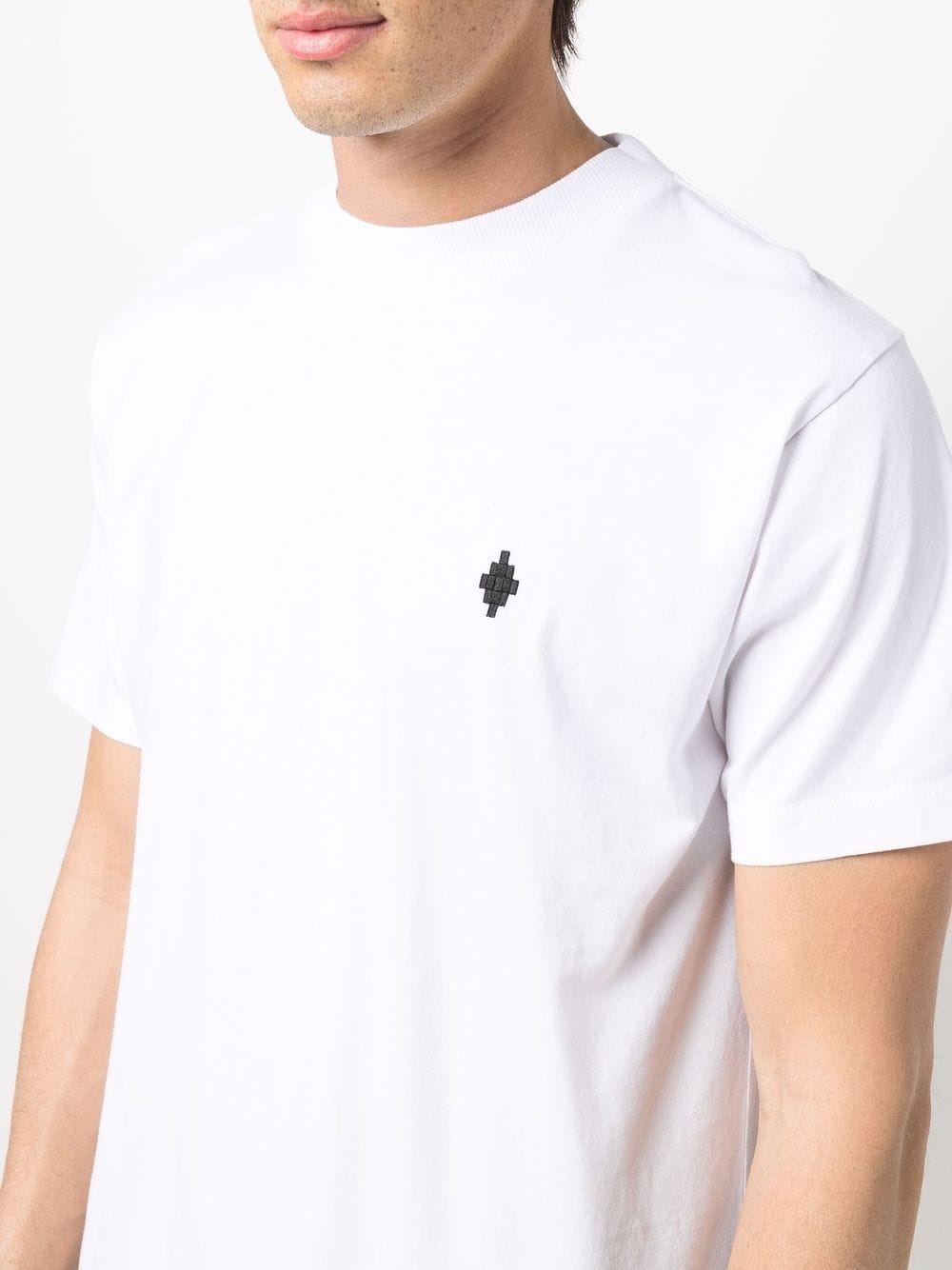 Cross-logo embroidered cotton T-shirt - 5