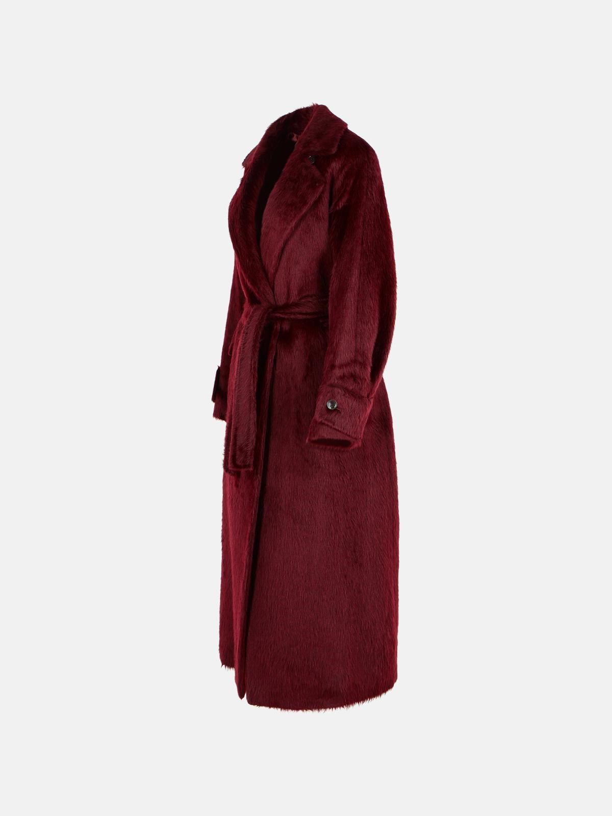 'ALBATA 1234' LONG COAT IN ALPACA AND CHERRY WOOL - 2