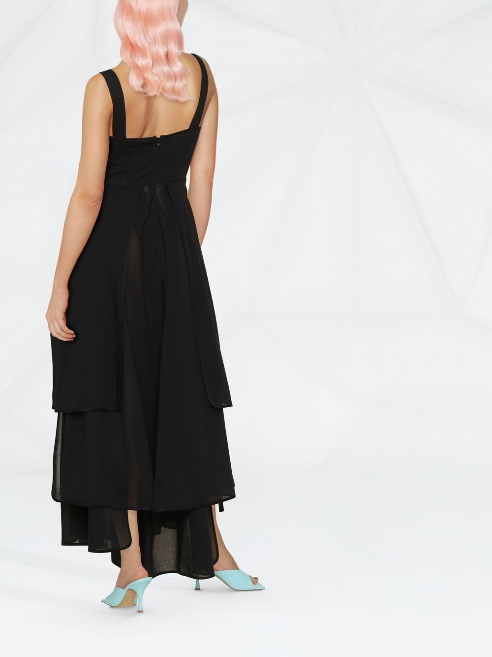 ruffled-hem dress - 4