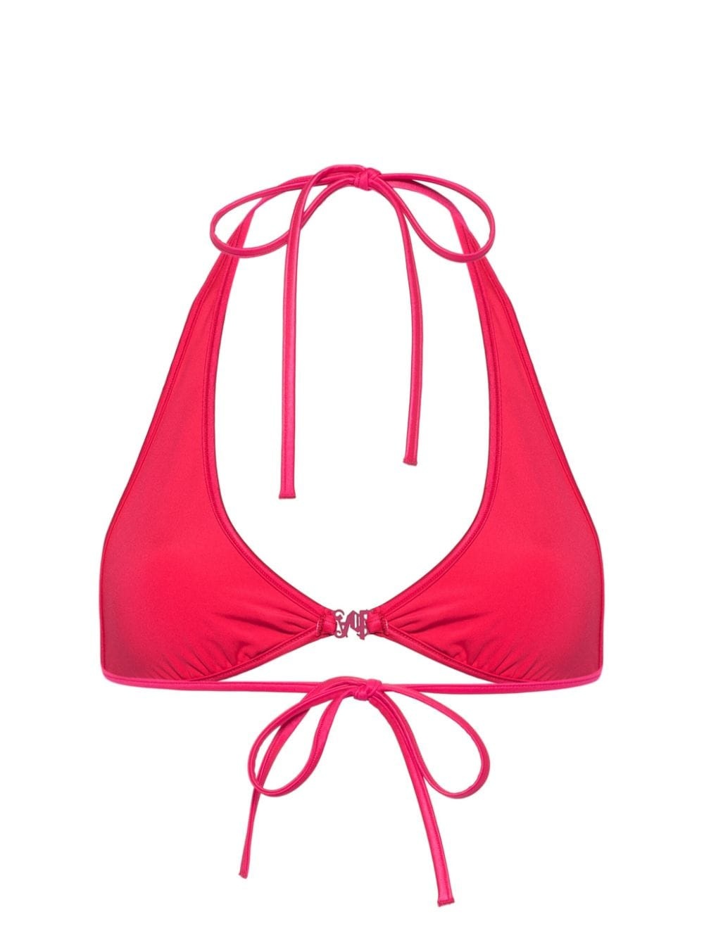 monogram-plaque bikini top - 2