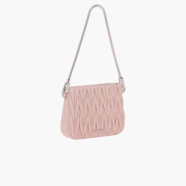 Miu Sassy matelassé nappa leather handbag - 6