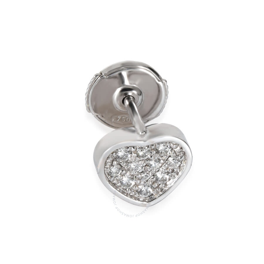 Pre-Owned 18k White Gold Chopard My Happy Hearts Diamond Single Stud Earring, 0.12ctw - 2